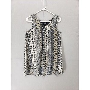 Sun & Shadow Tank Top‎ Womens Small Boho Floral Lace Back Sleeveless Shirt